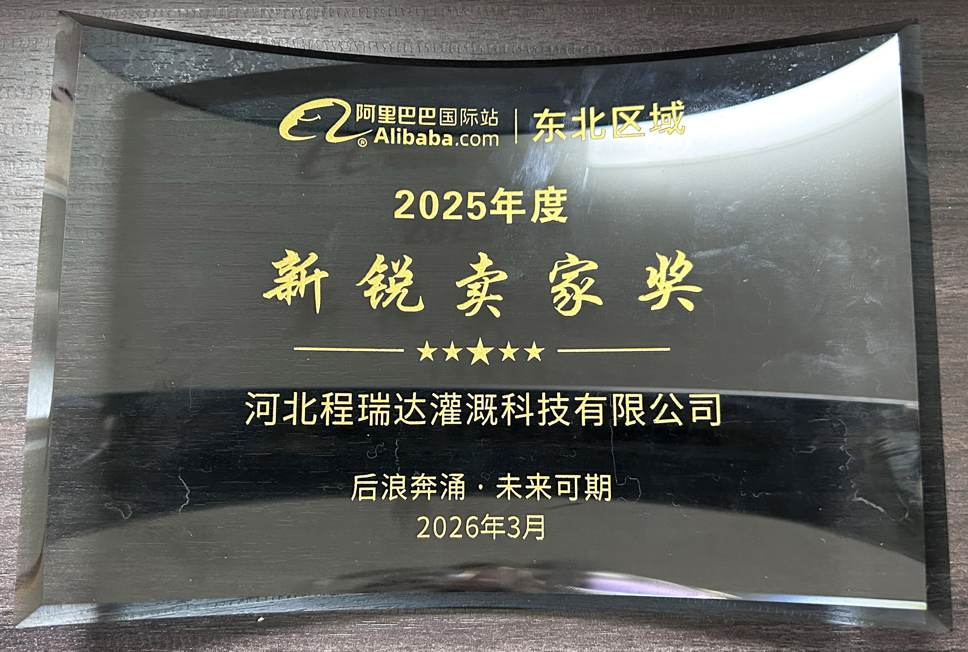 徐州程瑞达灌溉 | 荣获阿里国际站新锐卖家奖